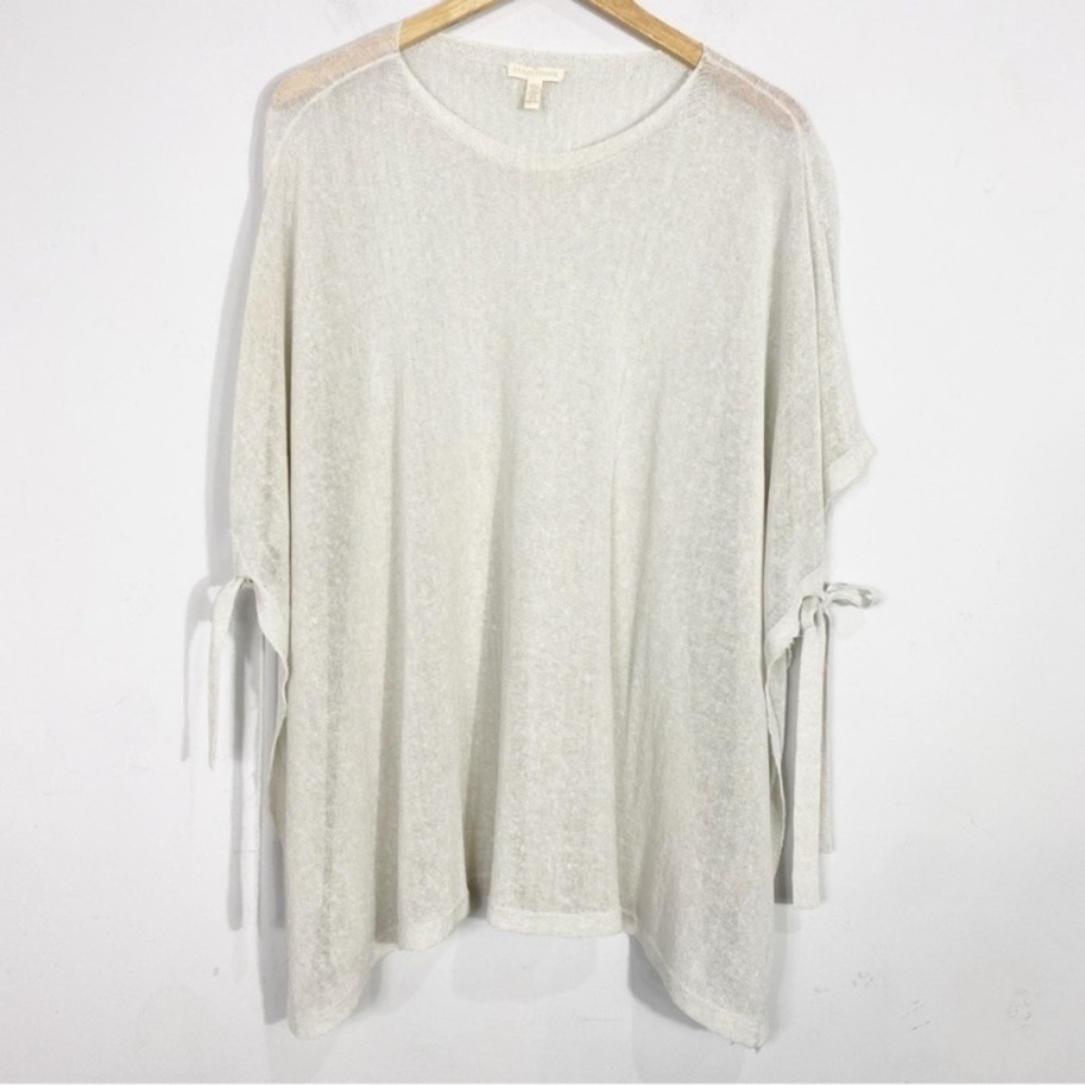 EILEEN FISHER Linen Gauze Poncho